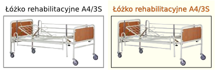 Łóżko szpitalne rehabilitacyjne A4/3S