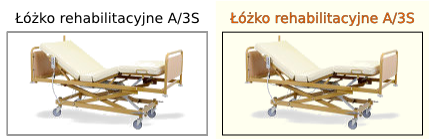 Łóżko szpitalne rehabilitacyjne A/3S