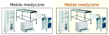 Szafy lekarskie, Szafki przyłóżkowe szpitalne, Biurka lekarskie, Stoliki chirurgiczne, laboratoryjne