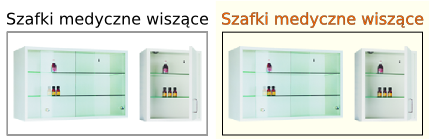 Meble medyczne - Szafki medyczne wiszące